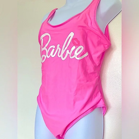 💕NWOT BARBIE Pink Swim Suit XL - Picture 3 of 9